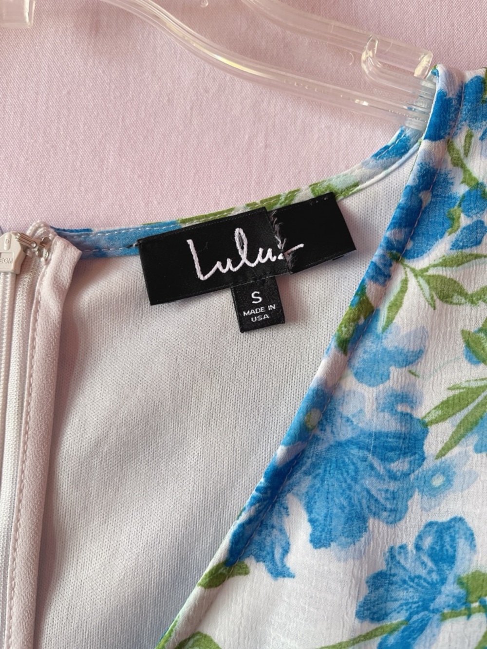 Lulus Glorious White and Light Blue Floral Print Ruffled Mini Dress 💐🩵🌿 - Picture 4 of 11
